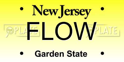 FLOW New Jersey License Plate