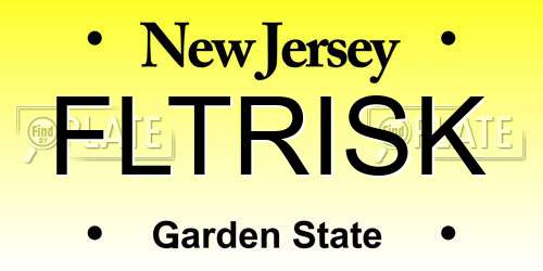 FLTRISK New Jersey License Plate