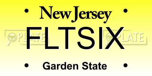 FLTSIX New Jersey License Plate