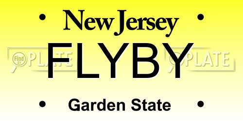 FLYBY New Jersey License Plate