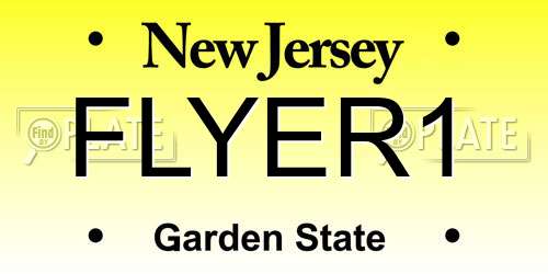 FLYER1 New Jersey License Plate