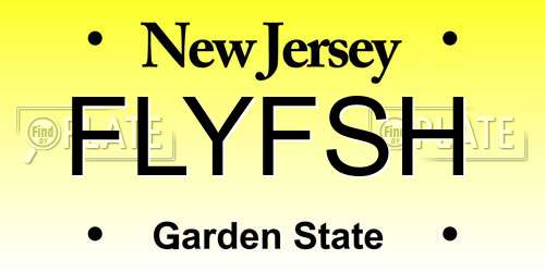 FLYFSH New Jersey License Plate