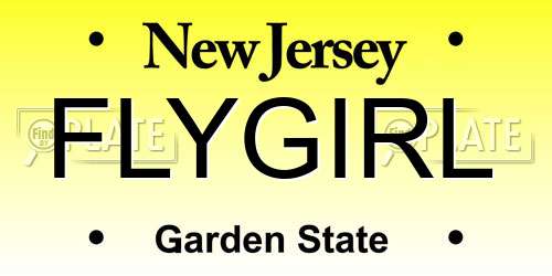 FLYGIRL New Jersey License Plate