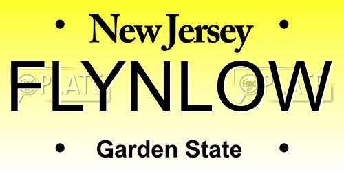 FLYNLOW New Jersey License Plate