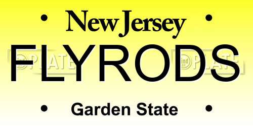 FLYRODS New Jersey License Plate
