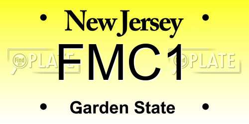 FMC1 New Jersey License Plate