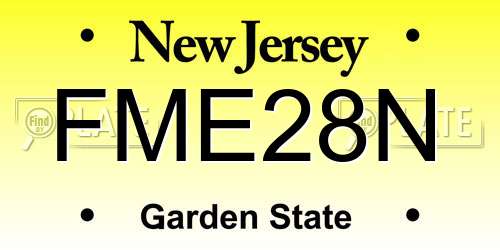 FME28N New Jersey License Plate