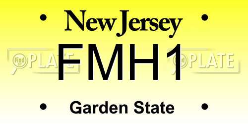 FMH1 New Jersey License Plate