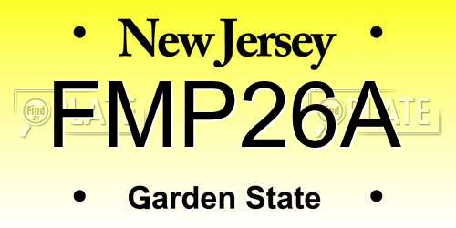FMP26A New Jersey License Plate
