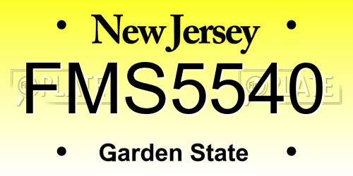 FMS5540 New Jersey License Plate