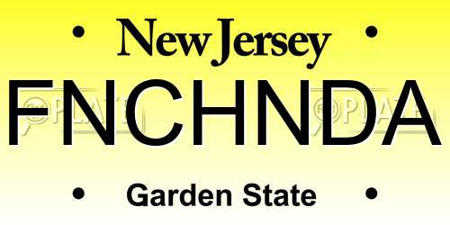 FNCHNDA New Jersey License Plate