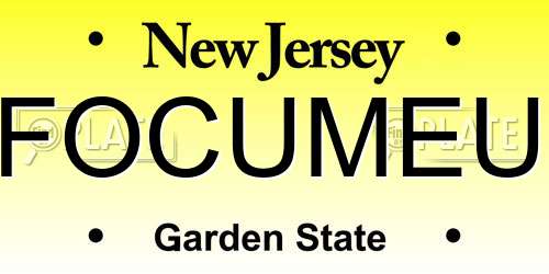 FOCUMEU New Jersey License Plate