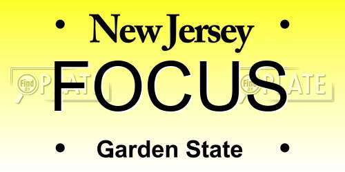 FOCUS New Jersey License Plate