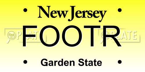FOOTR New Jersey License Plate