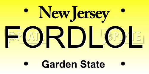 FORDLOL New Jersey License Plate