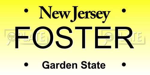FOSTER New Jersey License Plate