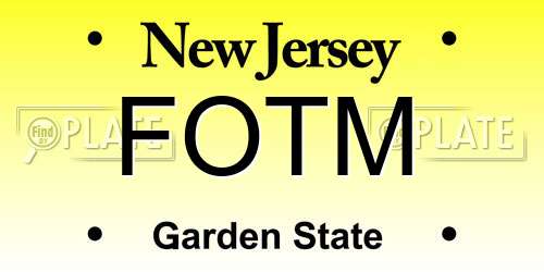 FOTM New Jersey License Plate