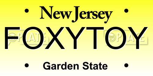 FOXYTOY New Jersey License Plate
