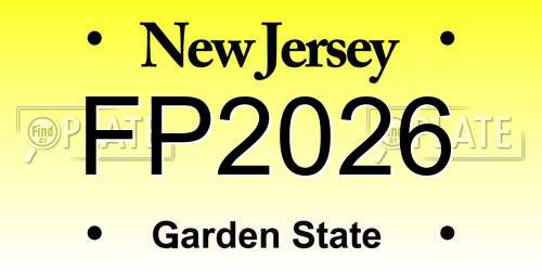 FP2026 New Jersey License Plate