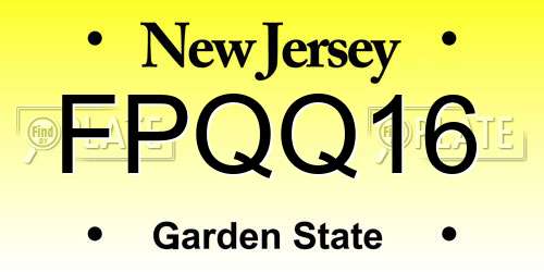 FPQQ16 New Jersey License Plate