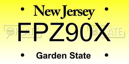FPZ90X New Jersey License Plate
