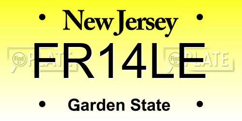 FR14LE New Jersey License Plate