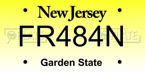 FR484N New Jersey License Plate