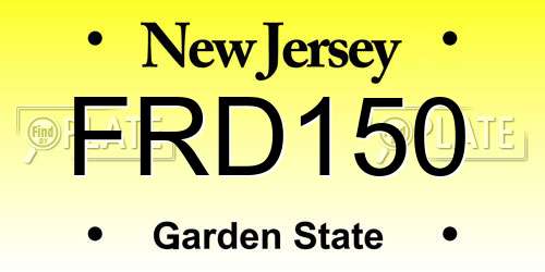 FRD150 New Jersey License Plate