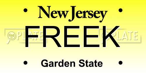 FREEK New Jersey License Plate