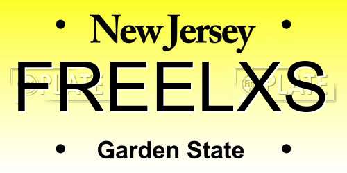 FREELXS New Jersey License Plate