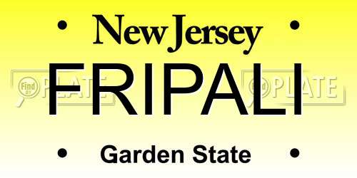 FRIPALI New Jersey License Plate