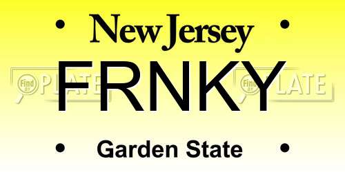 FRNKY New Jersey License Plate