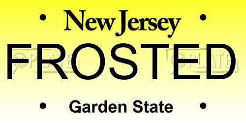 FROSTED New Jersey License Plate