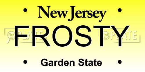 FROSTY New Jersey License Plate