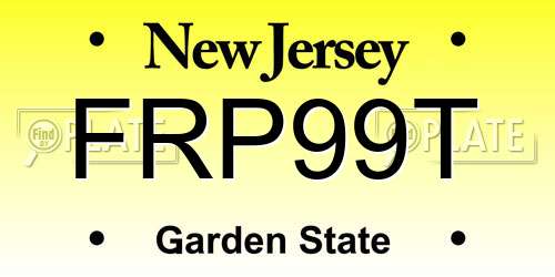 FRP99T New Jersey License Plate