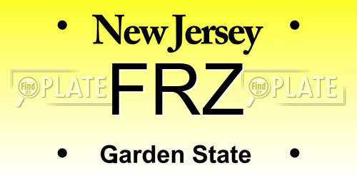 FRZ New Jersey License Plate
