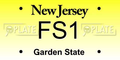 FS1 New Jersey License Plate
