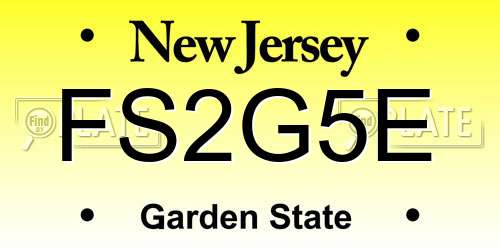 FS2G5E New Jersey License Plate