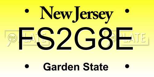 FS2G8E New Jersey License Plate