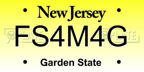 FS4M4G New Jersey License Plate