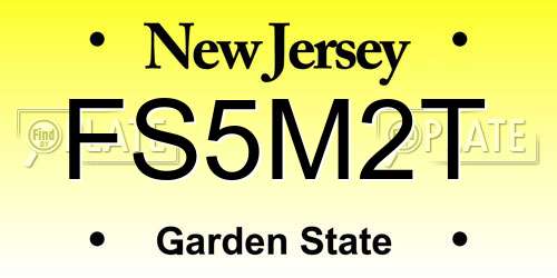 FS5M2T New Jersey License Plate