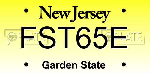 FST65E New Jersey License Plate