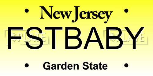 FSTBABY New Jersey License Plate