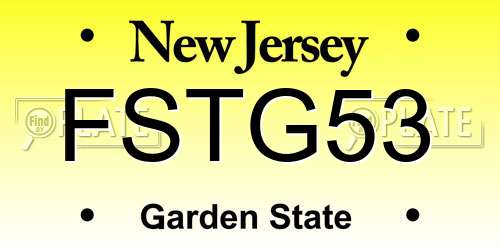 FSTG53 New Jersey License Plate