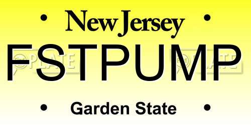 FSTPUMP New Jersey License Plate