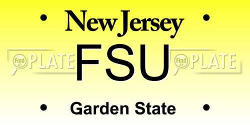FSU New Jersey License Plate
