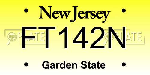 FT142N New Jersey License Plate