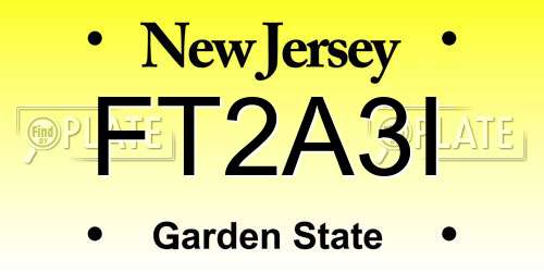 FT2A3I New Jersey License Plate