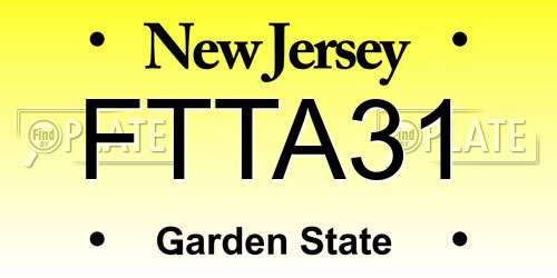 FTTA31 New Jersey License Plate