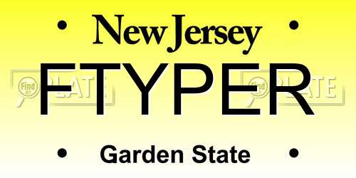FTYPER New Jersey License Plate